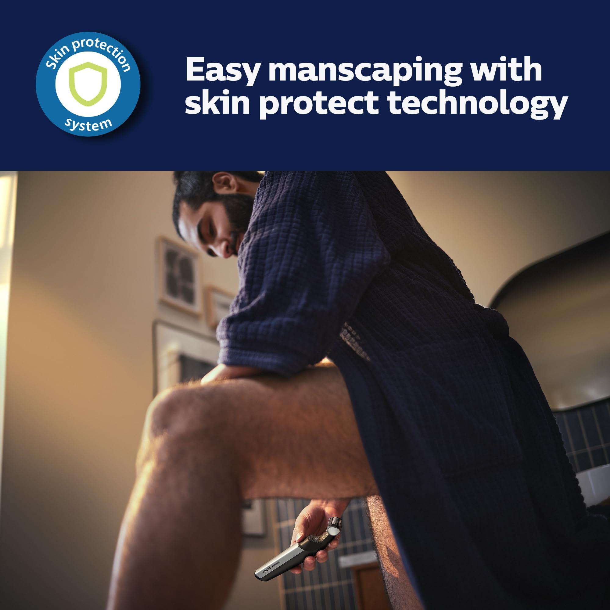 Philips Norelco Philips Norelco Bodygroom Series 5000 Showerproof Body & Manscaping Trimmer for Men with Back Attachment, BG5025/40 + Philips Norelco Nose Trimmer 3000, for Nose, Ears, Eyebrows, NT3600/62