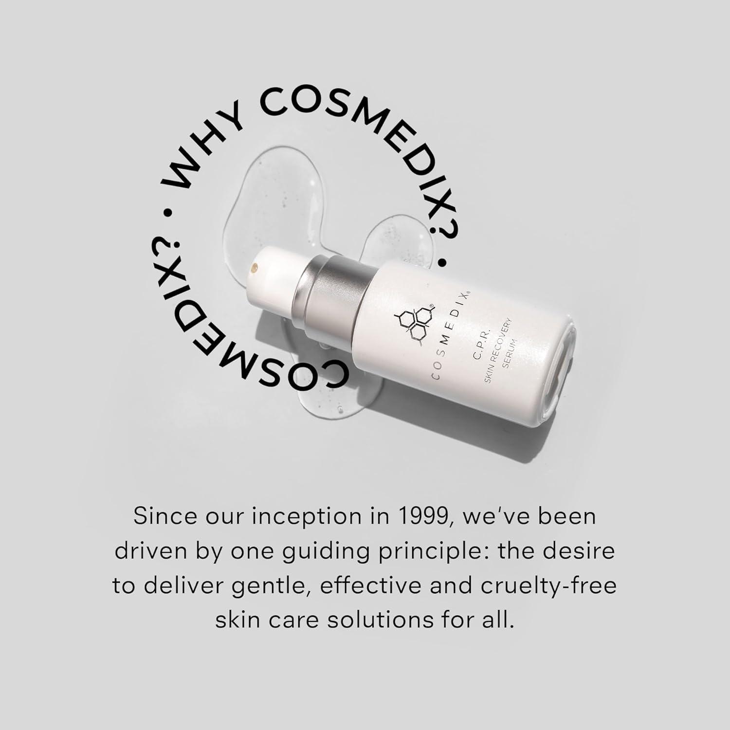 COSMEDIX COSMEDIX CPR Skin Recovery Face Serum for Skin Care - Soothe & Protect Sensitive, Dry Skin - Redness Relief for Face - Hydrating Serum for Facial Care - With Peptides, Rhodiola, Arnica Montana