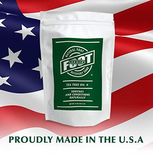 Foot Sense Tea Tree Oil Detox Foot Soak - for Athlete’s Foot, Toenails, Smelly Feet - All Natural Formula - Intensive Foot Repair - 16 oz