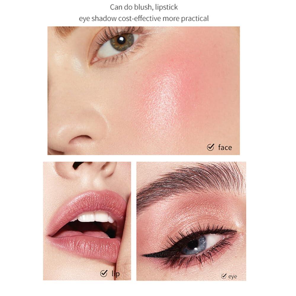 Blopuivo Multi-Use Makeup Blush Stick for Cheeks, Cream Blush Wand, Tinted Solid Moisturizer Stick for Cheek Eyes Lip Tint, Natural Nude Makeup, shypink