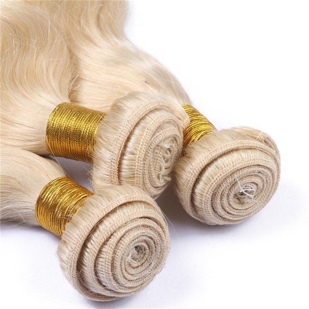 Tony beauty hair Tony Beauty Hair #613 Blonde Virgin Brazilian Human Hair Weaves Extensions Wholesale Body Wave 10-30\" Bleach Blonde Brazilian Human Hair Bundle Deals 3Pcs/4Pcs Lot (12 14 16 18)