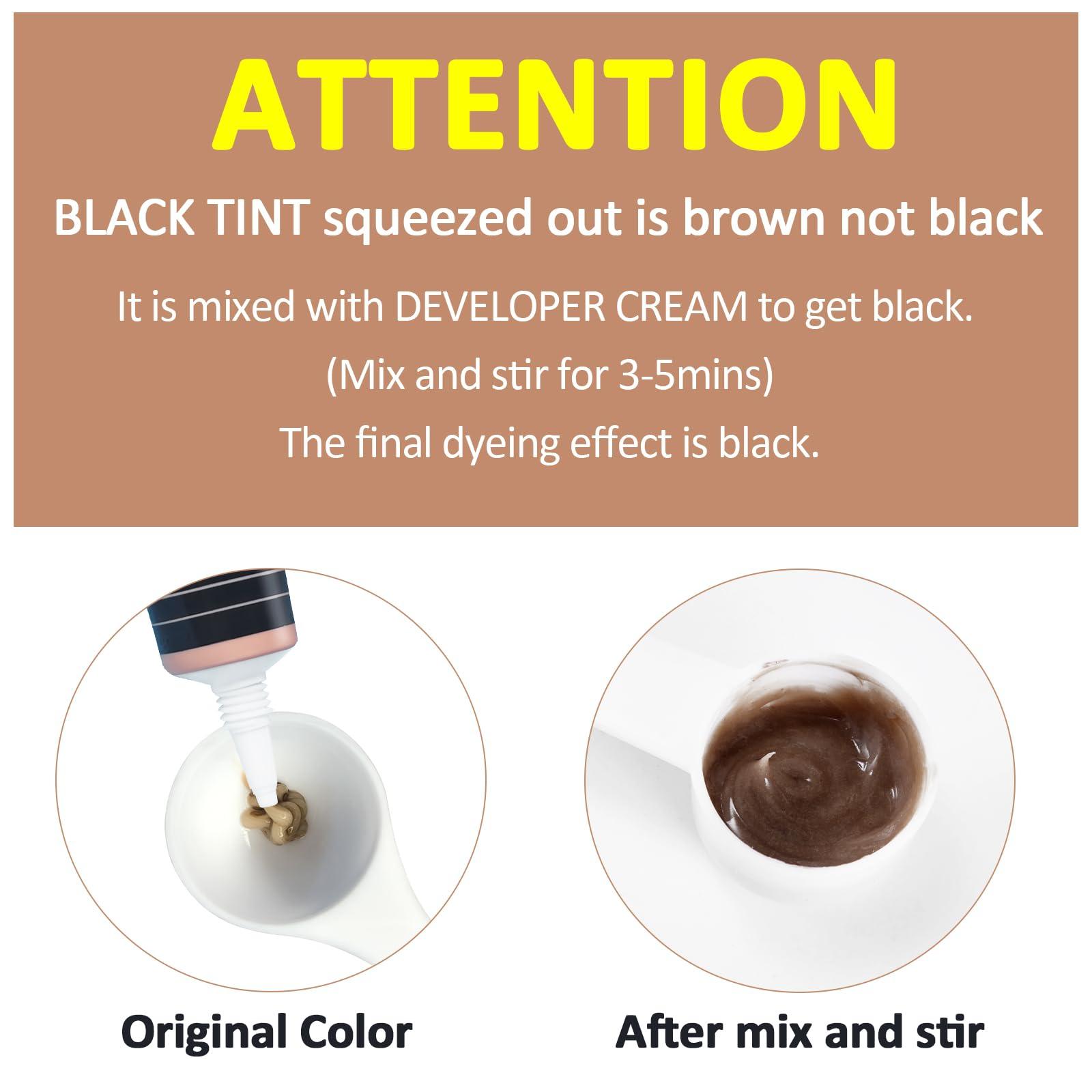 Lomansa Lomansa Lash Tint Kit, Eyebrow Tint Black Instant Natural Results, Professional Eyelash Tint Kit Lasts Up to 4 Weeks for Salon Home Use