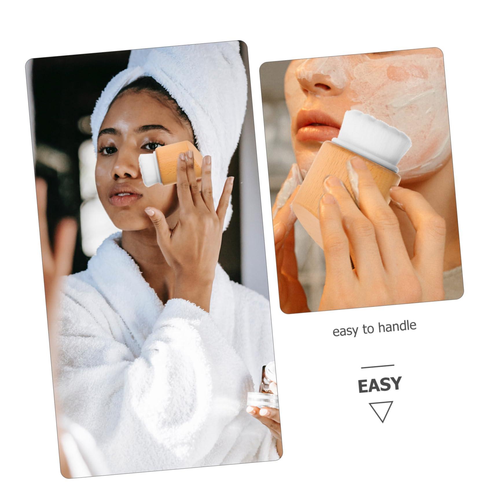 WOONEKY WOONEKY Facial Cleansing Brush Gentle Facial Scrubber for Women Manual Cleansing Brush Soft Bristles for Deep Cleansing Blackhead Removal
