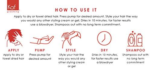 Kaf Grooming Kaf Grooming Dark Brown - Darkening Brown Hair Gel Made Just for Men That Tints Gray / White Hair, All Natural Styling Cream NO DYES, Temporary Color Made in USA