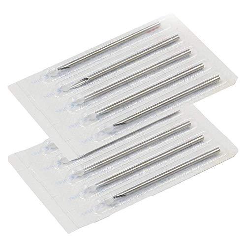 BodyJewelryOnline 5PCS Piercing Needles 12G 316L Surgical Steel Disposable Sterile Hollow Piercing Needles Ear Nose Belly Nipple Tongue Lip Body Piercing Needles 12 Gauge