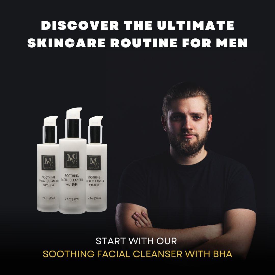 M2 M2 Soothing Antioxidant Facial Cleanser with BHA + Aloe + Borage Leaf Extract Skincare for Men | Clean & Natural