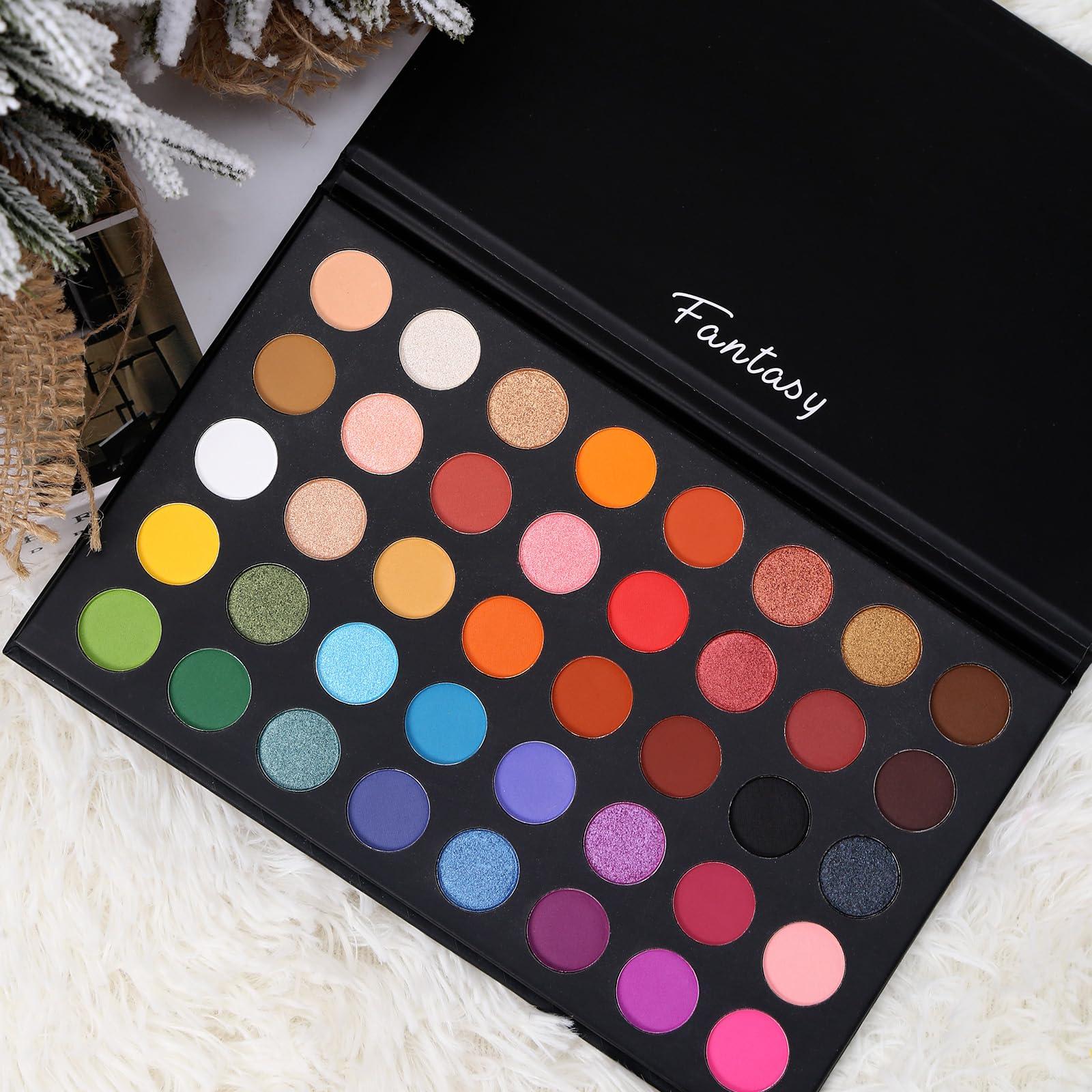 Prism Makeup Highly Pigmented Eye Makeup Palette, Matte Shimmer Metallic Eyeshadow Pallet Long Lasting Blendable Natural Colors Make Up Eye Shadows Cosmetics Gift Kit