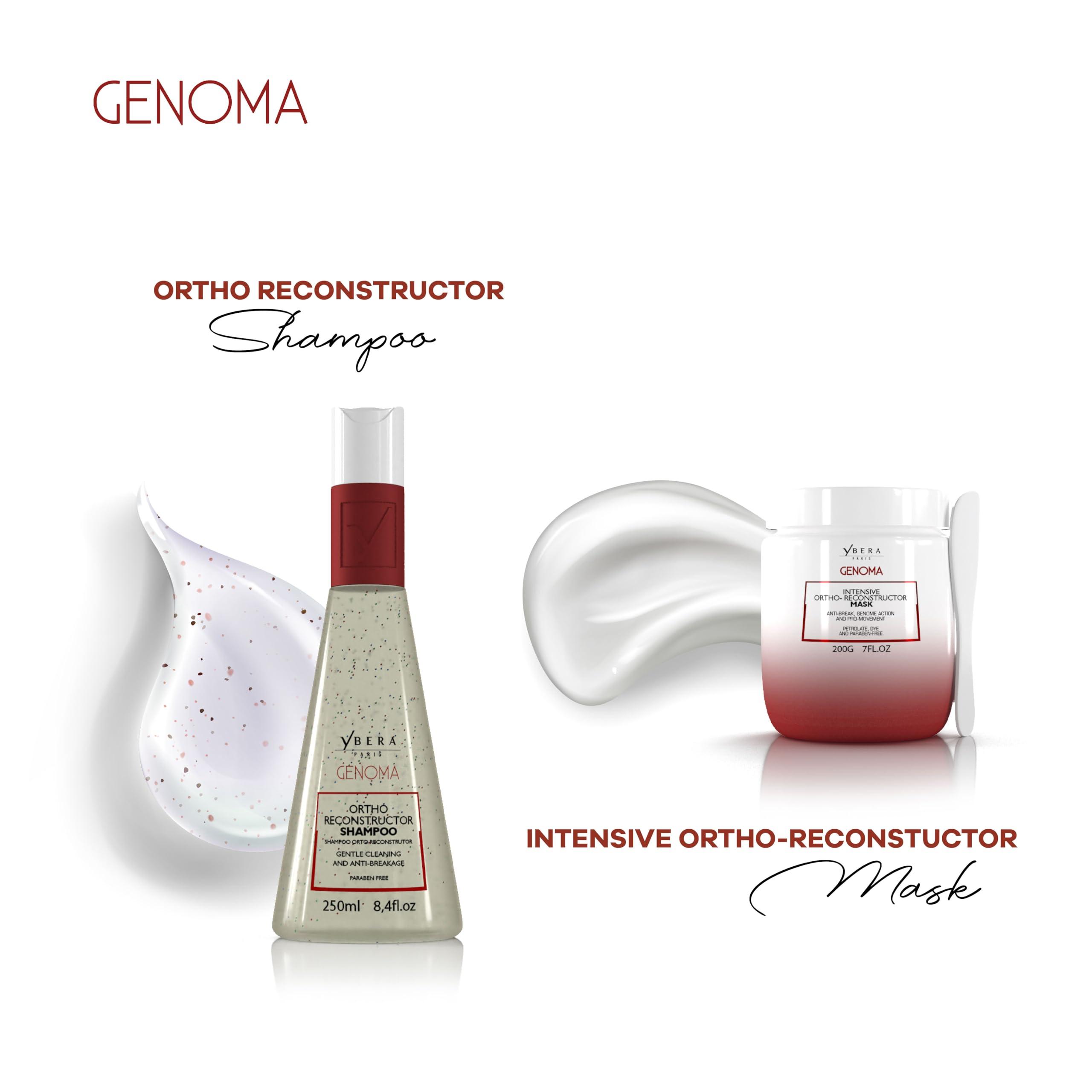 GYP Ybera Paris Genoma Home Care Kit | Restores the DNA of the Capillary Fiber | Renews the Cortex of the Strand to its Original State | Softness, Shine and Restructure Roots to Ends | Set of 2