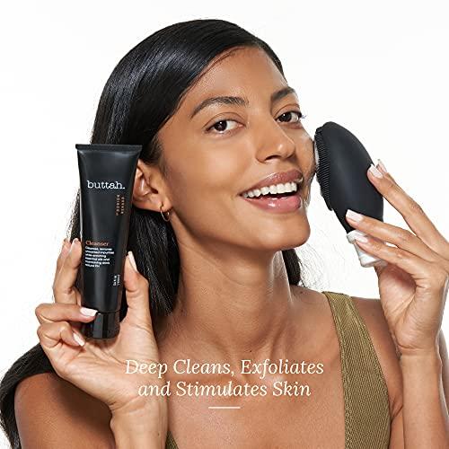 buttah. by Dorion Renaud Buttah Skin by Dorion Cleanse + Vibe Brush Kit | Buttah Vibe Cleansing Face Brush | Buttah Facial Cleanser 3.4oz | 2-Speed Sonic Pulsating Cleansing Brush - Gentle Exfoliation - Water Resistant