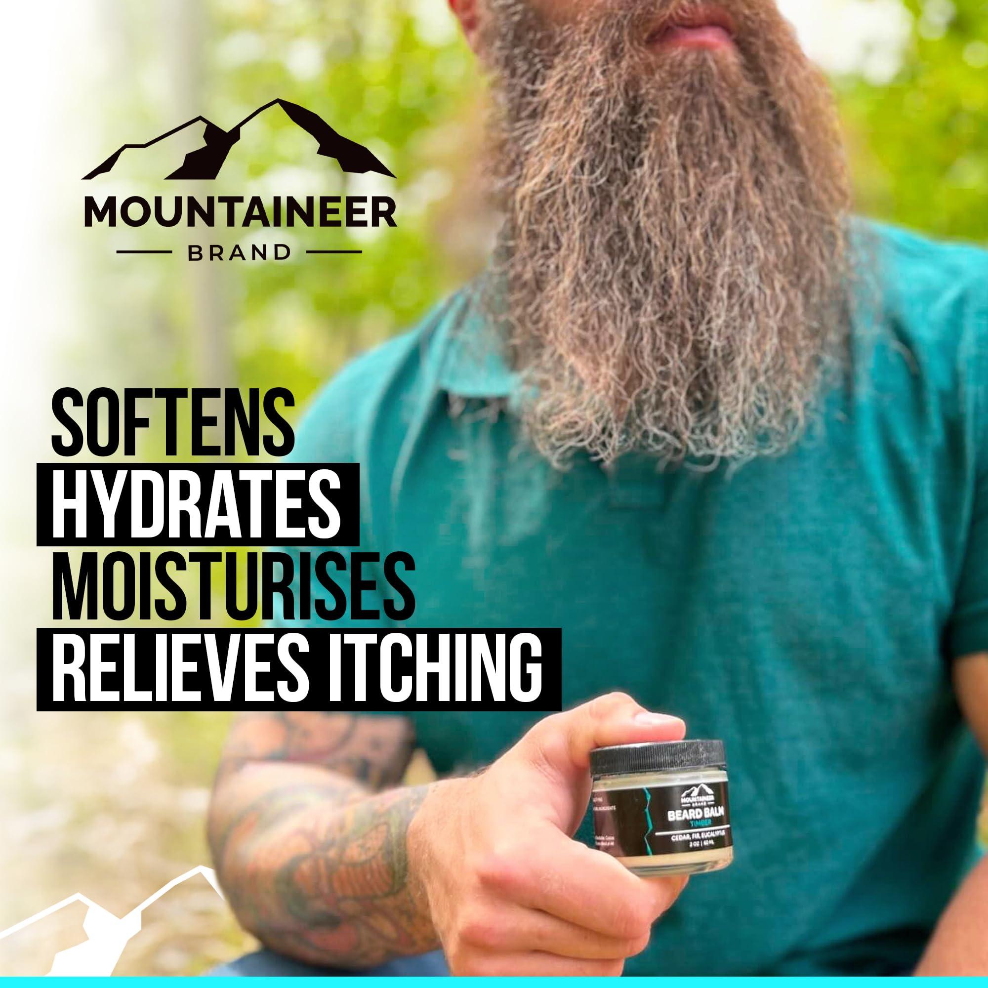 Mountaineer Brand Mountaineer Brand Natural Beard Balm with Timber Scent | Scents Inspired by Nature | Beard Butter for Men | Leave in Condidtioner | Hydrates, Softens and Tames | Made in West Virginia | 2oz