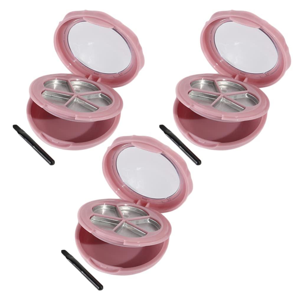 SOLUSTRE SOLUSTRE 3Pcs makeup containers lip gloss containers blush makeup eyeshadow cosmetic container eyeshadow pan magnets eyeshadow containers empty Compact Powder Container eye shadow palette
