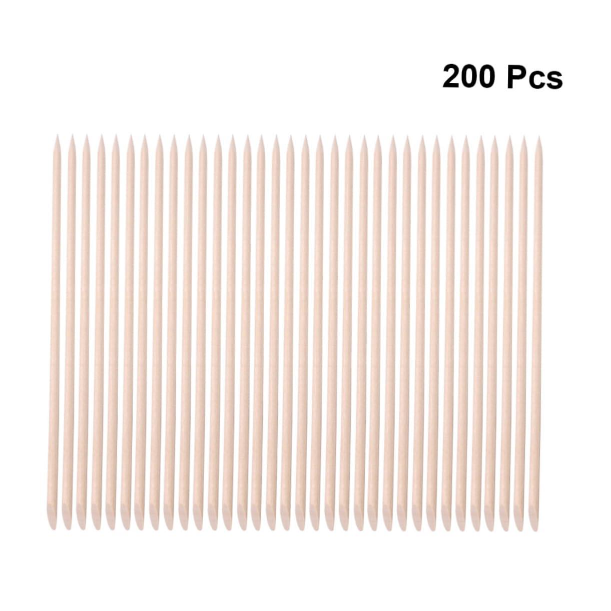Mipcase Mipcase Wooden Nail Art Stick 200pcs Cuticle Remover Set Sticks Cuticle Cleaner