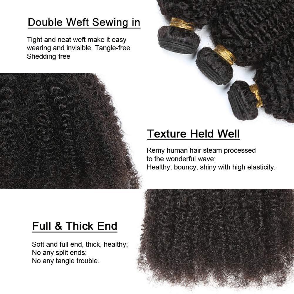 GREEMEO Curly Human Hair Bundles Virgin Brazilian Curly Hair 3 Bundles 20 20 22 Inch 100% Unprocessed Human Hair 3 Bundles for Black Women Short Curly Weave