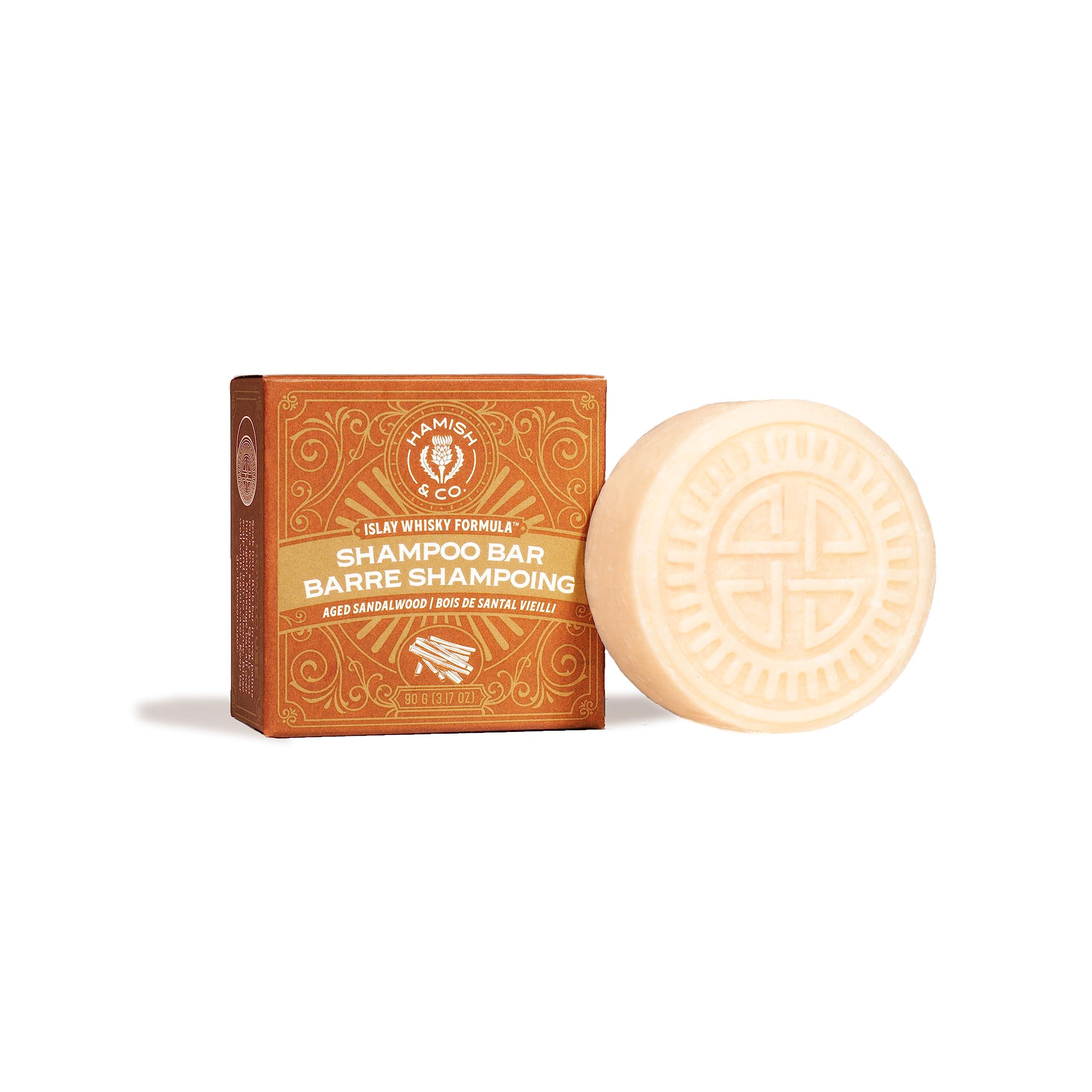 Viori Viori Hamish & Co. Shampoo Bar - Aged Sandalwood - Shampoo for Men - Handcrafted with Scottish Islay and Whiskey Infused - Made from Natural Ingredients - Sulfate, Paraben, Cruelty, and Plastic-Free