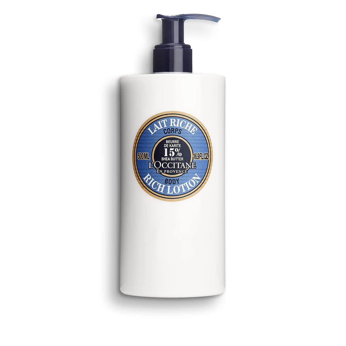 L'Occitane L'Occitane Moisturizing 15% Shea Butter Body Rich Lotion | Nourish and comfort | Protects skin from dryness | 16.9 Fl Oz