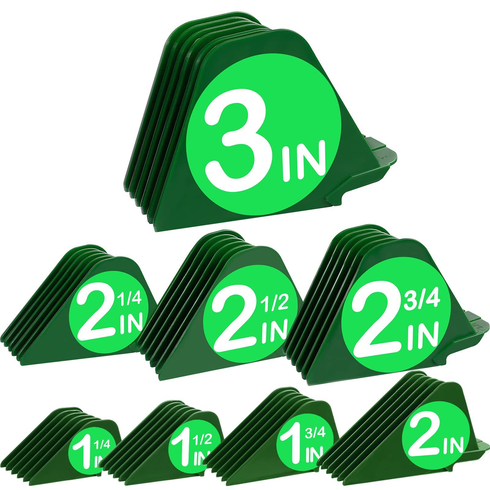 CR8GR8 3 Inch Hair Clipper Combs Guides, Hair Clipper Guards 1 & 1/4" 1 & 1/2" 2", Mega NO.16 NO.12 NO.10 fits for most Wahl Clippers (Green, 8pcs Mega Set)