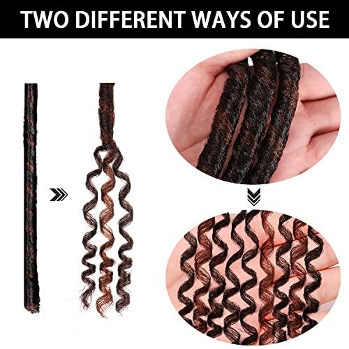 ZQIAN BEAUTY Urban Soft Dread Crochet Hair - 4 Packs Straight Faux Locs Crochet Hair Soft Dreadlocks Locs Crochet Soft Locs Faux Locs Braids 2 STYLE in ONE (4 Packs,#4-30)