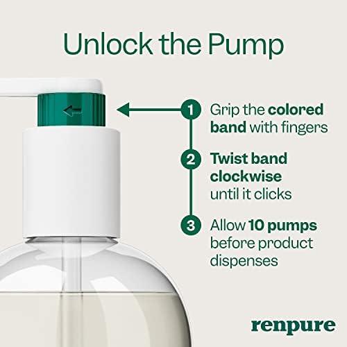 RENPURE Renpure Tea Tree & Rosemary Shampoo & Conditioner Set, Plant Based - Refreshes & Rebalances Hair and Scalp - For Oily/Normal Hair - Tea Tree Leaf Oil, Rosemary Leaf Extract - 24 Fl Oz each, 2 Pack