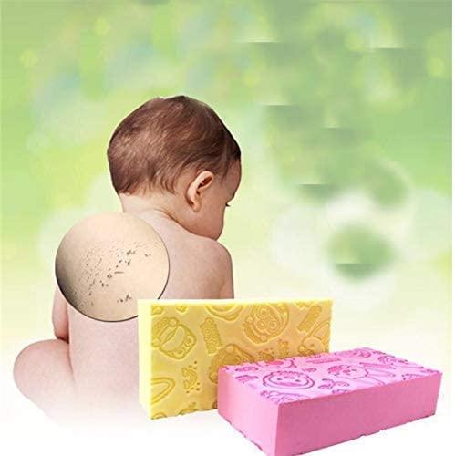 Pinklife 3pcs Ultra Soft Exfoliating Sponge,Bath Sponge for Kids and Adult Shower,Dead PVA Skin Sponge Remover for Bathroom Body Cleansing Supplies