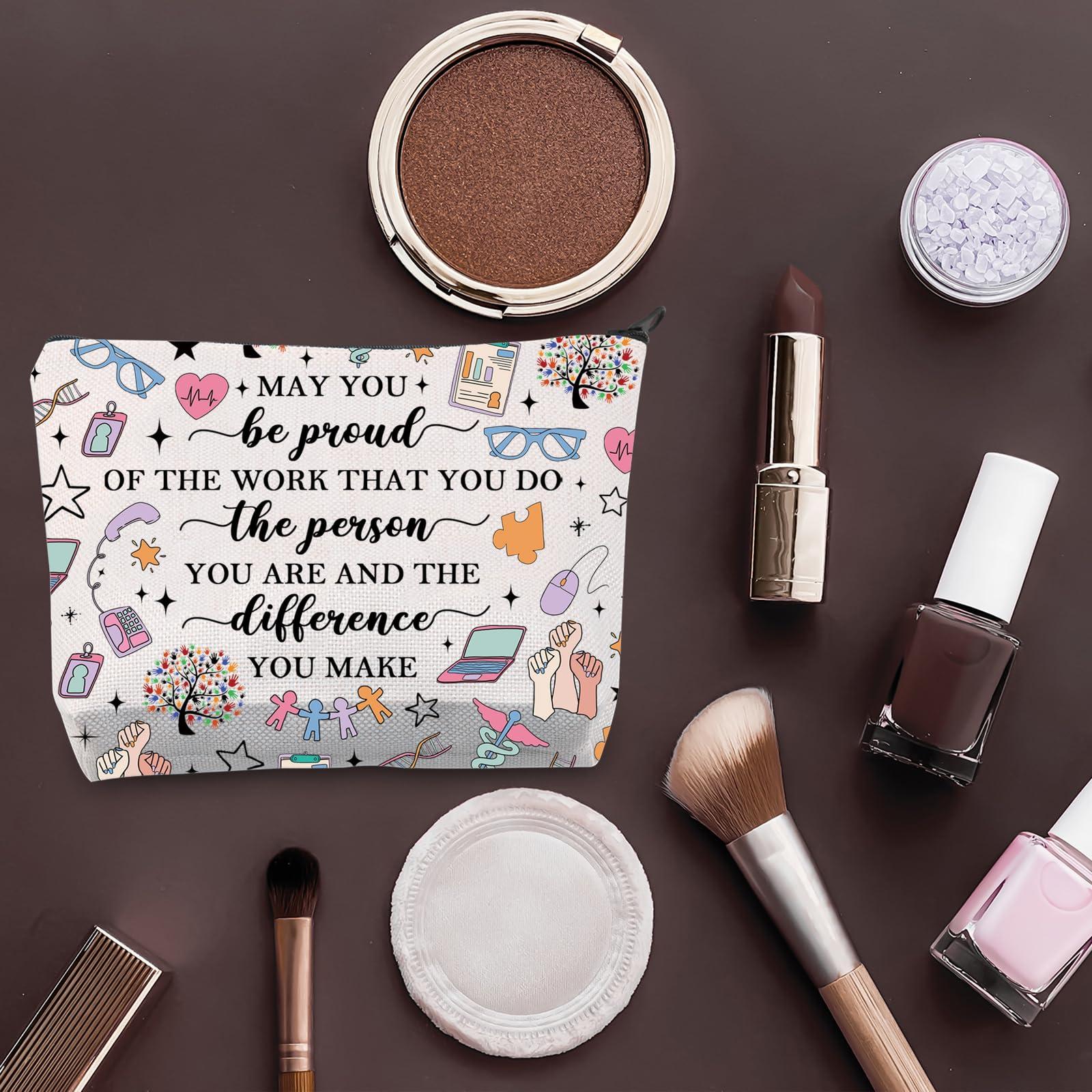 BDPWSS BDPWSS Social Worker Appreciation Gift Social Worker Makeup Bag MSW Graduation Gift May You Be Proud Of The Work You Do Gift (Be proud SW bag)