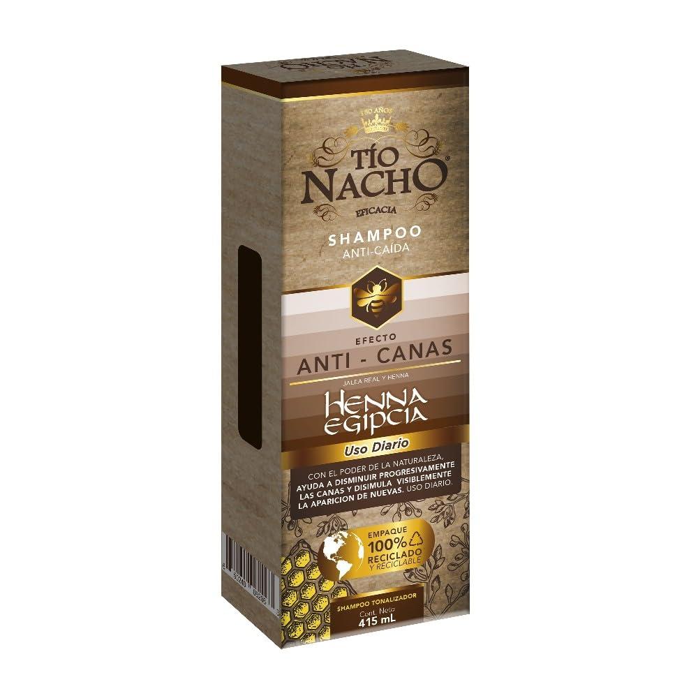 Tio Nacho Tio Nacho To Nacho Efecto Anti-Canas, Shampoo Anti-Cada con Henna Egipcia