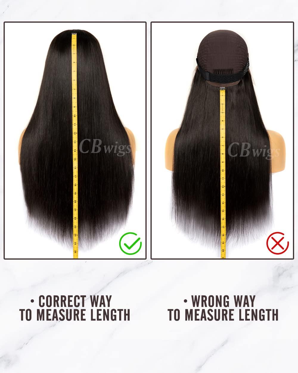 CBWIGS Cbwigs Brazilian Remy Natural Straight 360 Lace Frontal Wig Human Hair with Pre-Plucked Hairline (18 inch 160% Density, Natural Black)