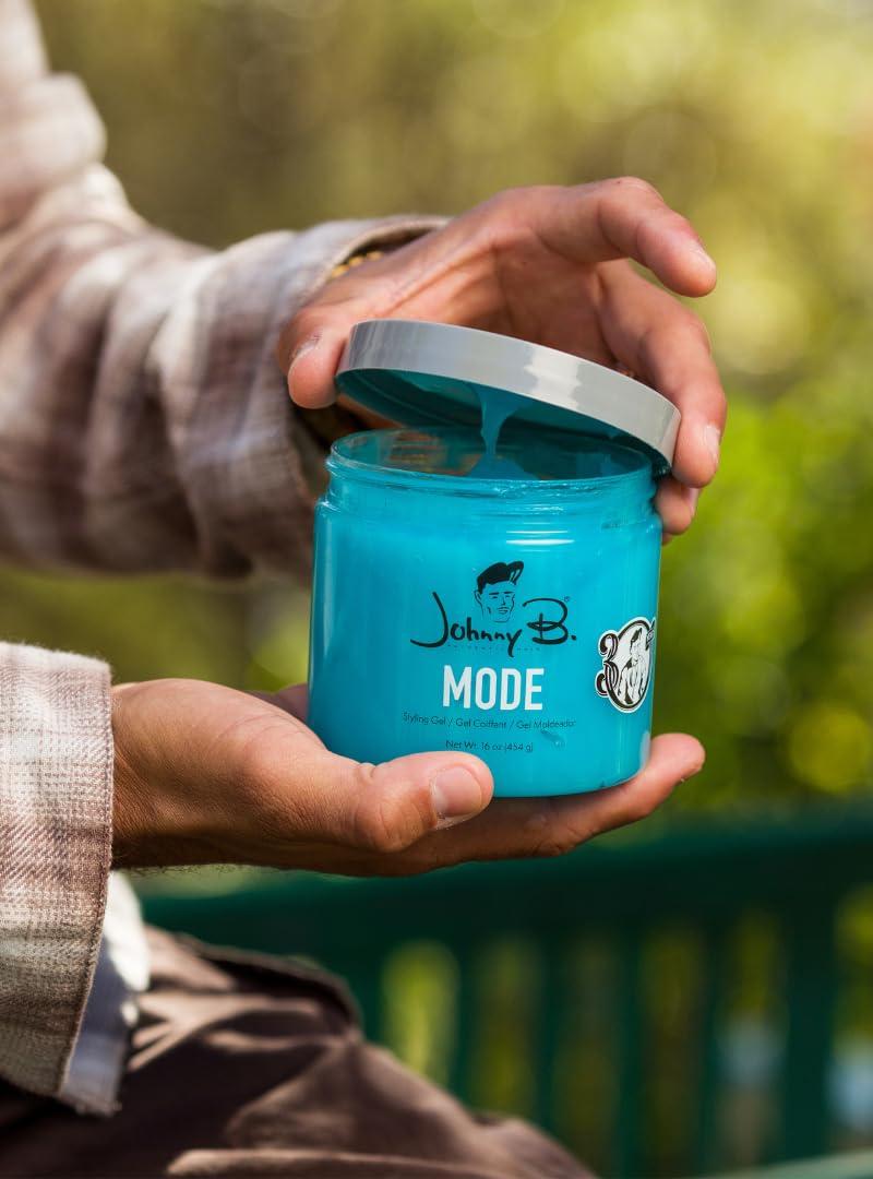 JOHNNY B. JOHNNY B. Mode Hair Styling Gel for Men, Alcohol-Free, Water Soluble 16 oz.