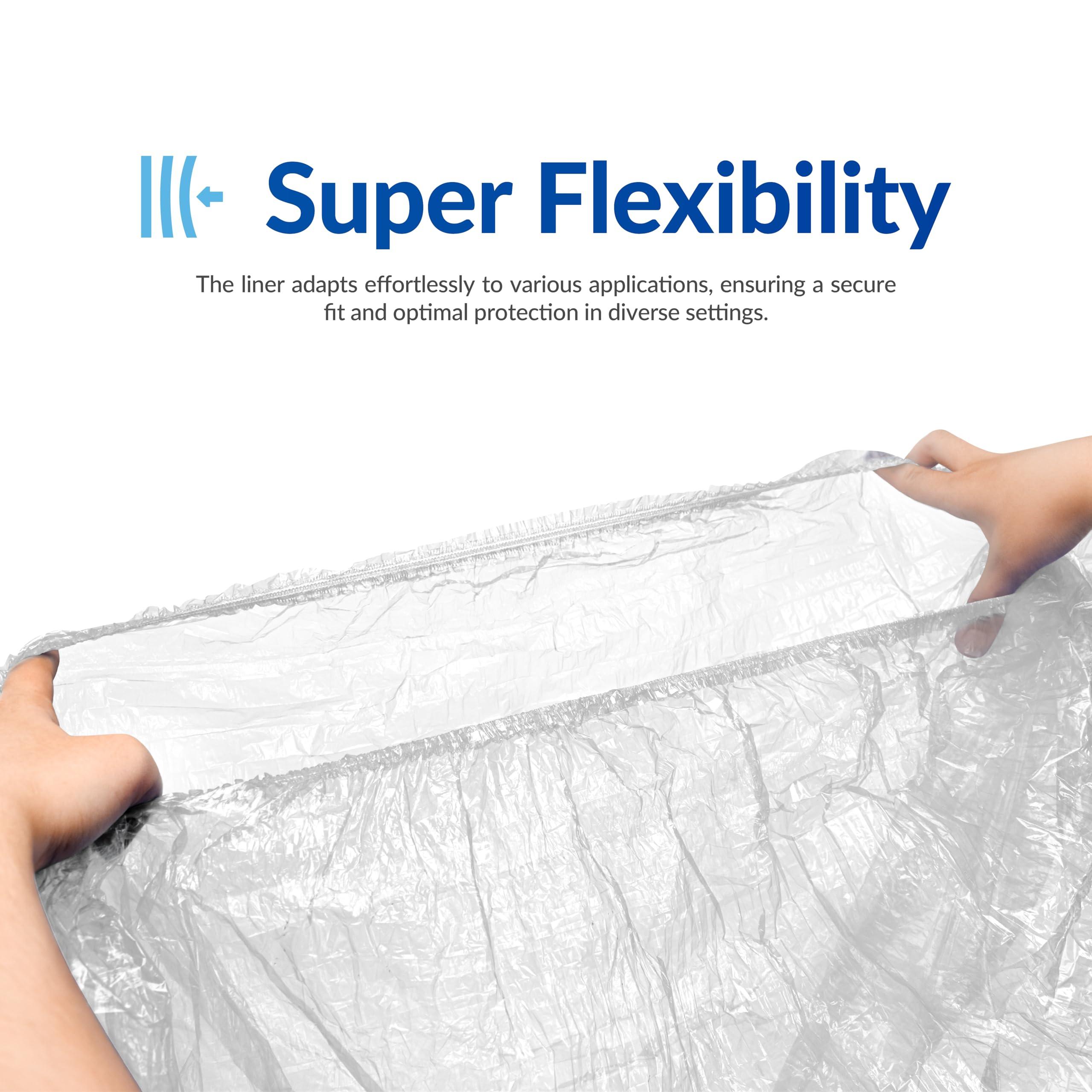 TP PLastic TP PLastic Pedicure Bags for Feet Pedicure Liners Disposable, Spa Liners for Pedicure 48\'\' X 48\'\' X 9.5 mic Spa Liners Foot (Clear | 400 psc, 48 in x 48 in x 9,5 mic)