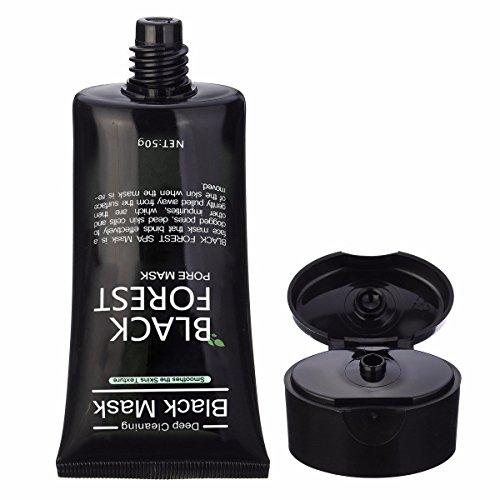 Boolavard Blackhead Remover Mask, Black Forest Spa-Peel Off Black Head Acne Treatments,Face Cleaning Mask+Spoon