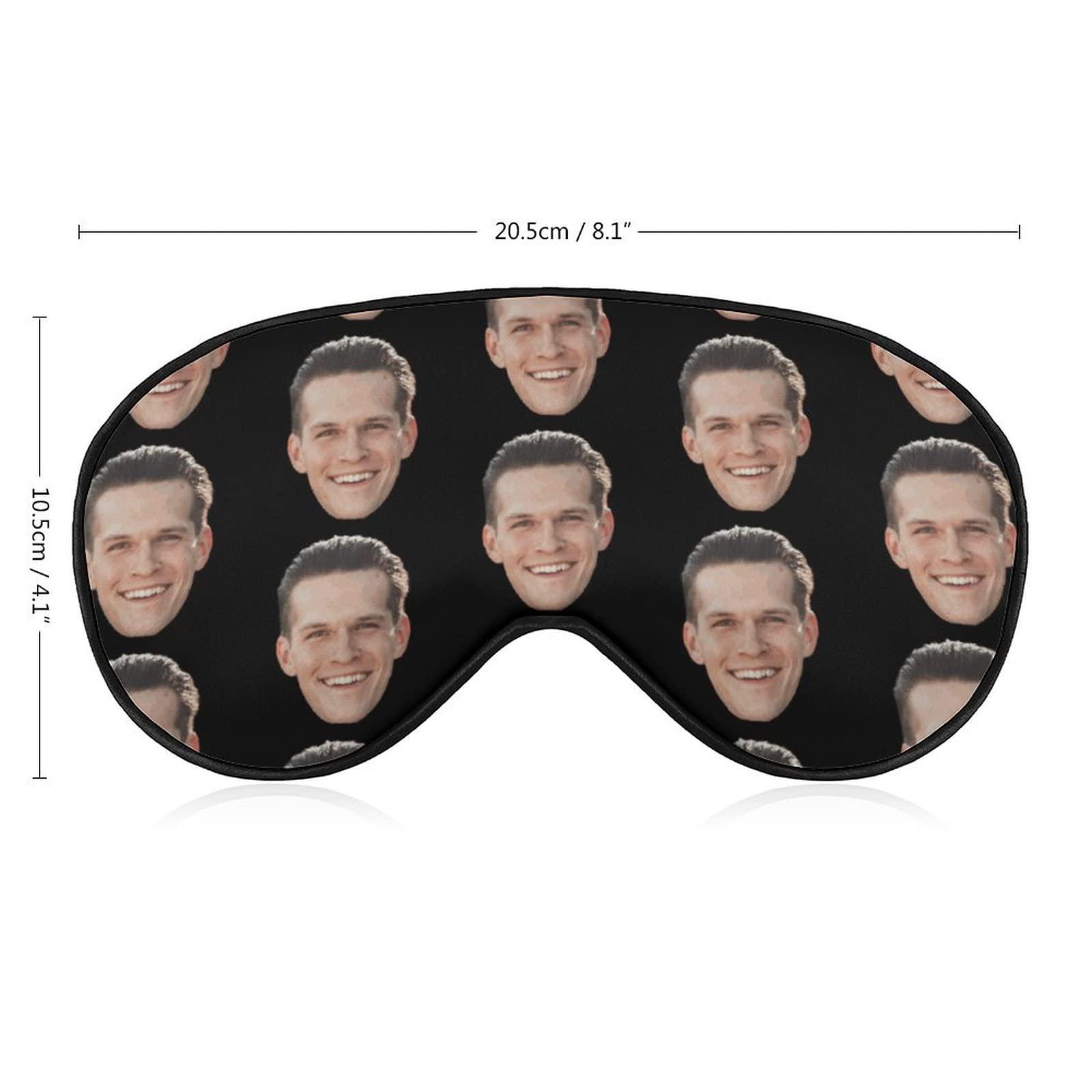 Pruoyi Custom Sleep Mask Personlized Eye Mask Design Your Own Picture Text Adjustable Soft Eye Masks Eyeshade Blindfold for Women Men Airplane Travel Sleeping (Style1)