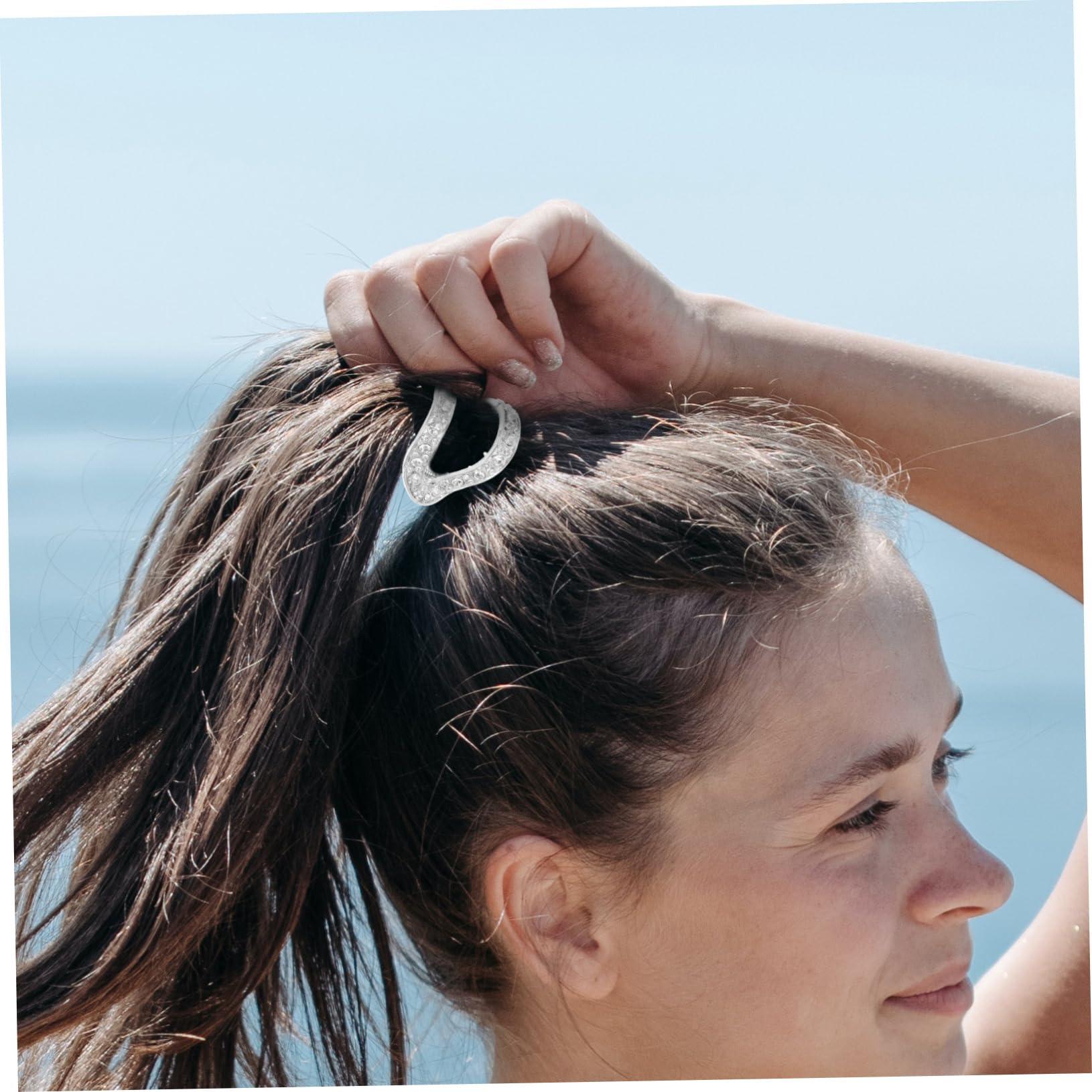 Gogogmee Gogogmee High Ponytail Hairpin Hair Claw Clip Metal Clips for Hair Metal Hair Clip Women Hair Clips Hair Cuff High Ponytail Holder Claw Clips for Thick Hair Ponytail Cuff Hair Bun Clip