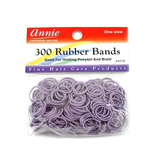 Annie ANNIE 300 RUBBER BANDS WHITE ASSORTED SIZE #3148 ELASTIC HAIR TIE