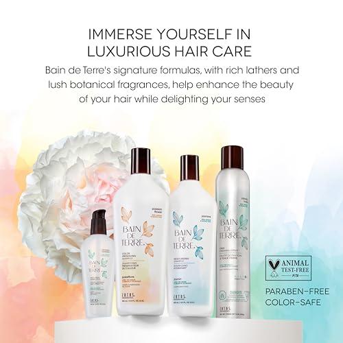 Bain de Terre Bain de Terre Sweet Almond Oil Long & Healthy Shampoo, Strength & Protection for Weak, Damaged Hair, with Argan & Monoi Oils, Paraben-Free, Color-Safe, Vegan, 33.8 Fl Oz