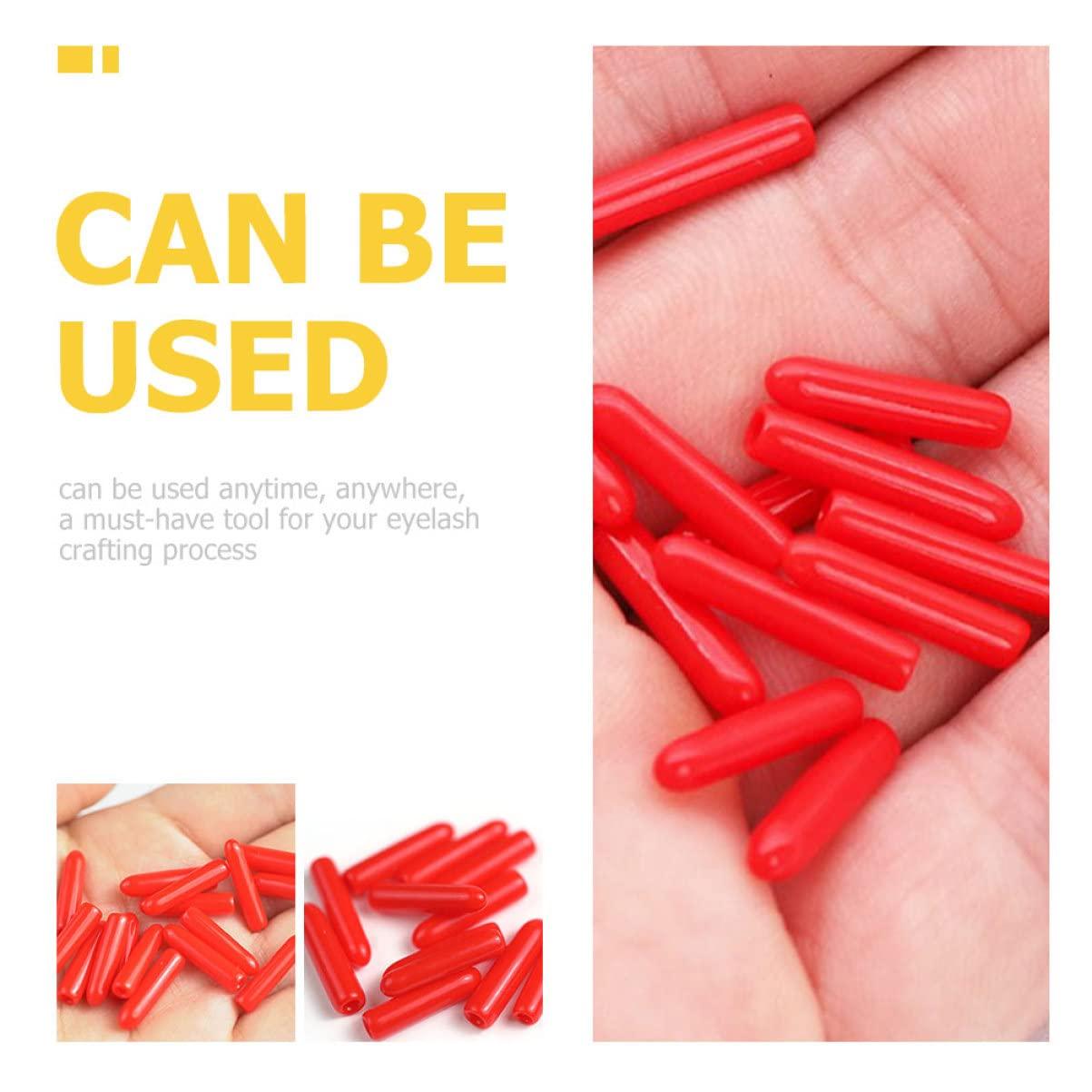 Beavorty 480 Pcs Tweezer Tip Protector Eyelash Tweezers Case Tweezers Protective Covers Eyelashes Tips Covers Point Protectors Tweezers Cover Elbow Tweezers Silicone Covers Tweezers Sleeve