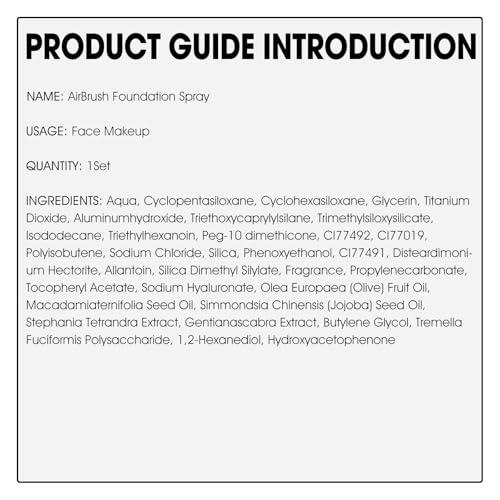 LOKFAR LOKFAR AirBrush Foundation Spray, Silky Mist Spray Makeup Kit with Brush, Full Coverage Foundation for Smooth Radiant Finish, Formula Breathable Lightweight Hydrating | #04 Buff Beige