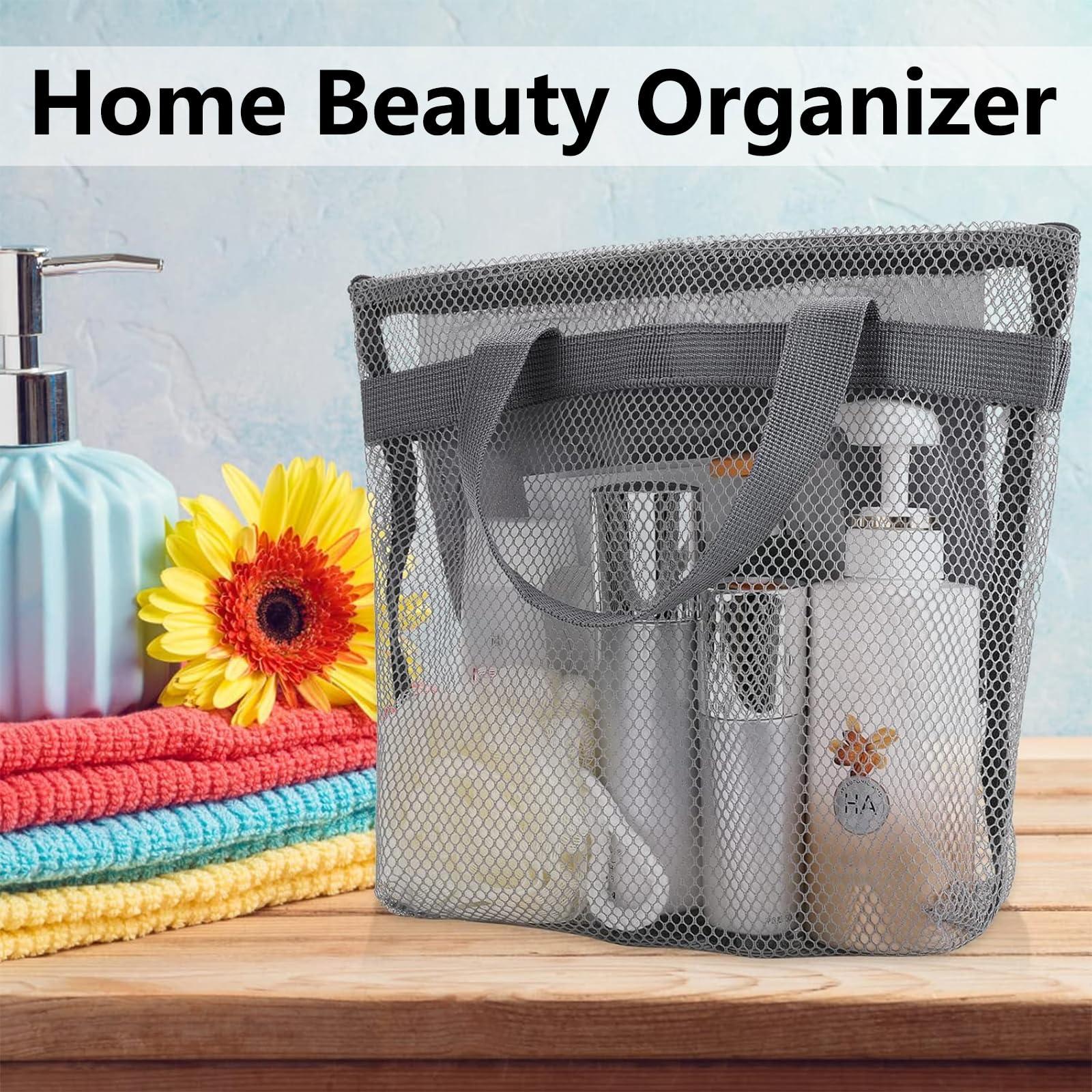 Rotema Rotema Mesh Shower Bag with Zipper,11.8x9.8Inches Small Pool Bag,Shower Bags for Men WomenGym Bag Essentials,Camping Toiletry Bag(1pack, navy blue)