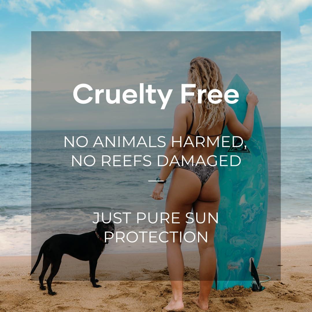Coral Safe Reef Safe Sunscreen SPF 50 Facestick - Biodegradable, Hawaii & Mexico Approve, Zinc, Vitamin E, Oxybenzone & Octinoxate Free, Water Resistant, Natural Ingredients, Made in USA by Coral Safe