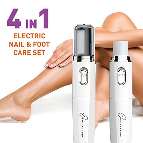Own Harmony Own Harmony Electric Nail Buffer and Shine Kit for Natural Nails: Manicure Pedicure Tools with Callus Remover Foot Care, Best Electronic Mani Pedi Polisher Set to Buff, Polish, File Thick Toenails