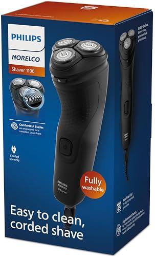 Philips Norelco Philips Norelco Shaver 1100, with Comfort Cut Blades & 4D Flex Heads (Corded Use Only), S1016/90