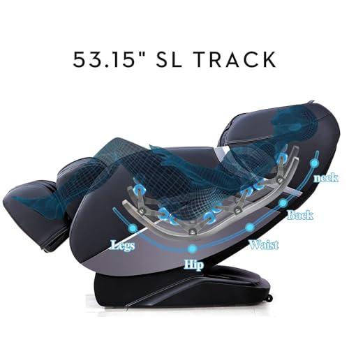 iRest iRest SL Track Massage Chair Recliner, Full Body Massage Chair with Zero Gravity, Bluetooth Speaker, Airbags, Heating, and Foot Massage