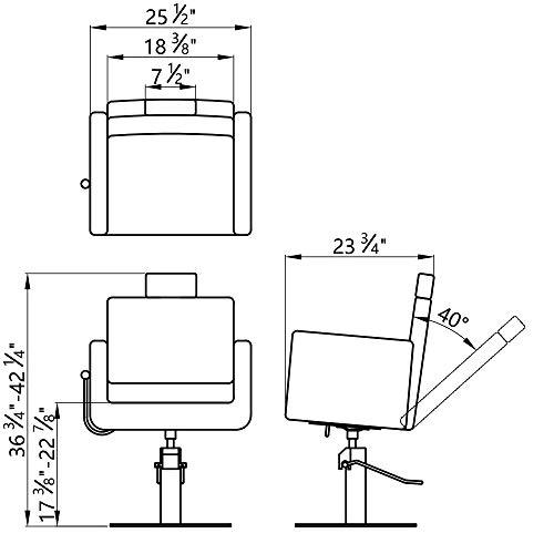 Dir All Purpose Reclining Beauty Salon All Purpose Chair Threading Facial Waxing Make-Up Chair - Tetris