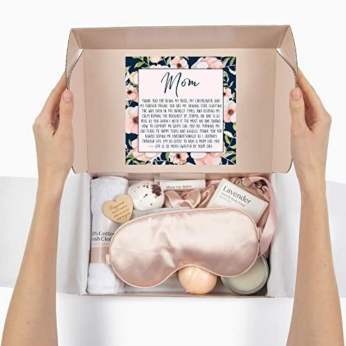 Dear Ava Dear Ava Spa Gifts for Women | Organic Self Care luxury Anti Stress Relaxing Bath and Body Kit Set Basket Box for Her with Heartfelt Card | Premium Spa Gift for Girls Mom