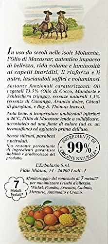 L'Erbolario L\'Erbolario Olio di Macassar 100ml Capelli sfibrati Sole nutriente lucidante