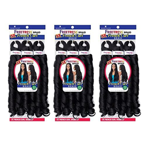 Freetress Braids FREETRESS BRAIDS 3X French Curl Braid 22\'\' (3 Pack, 1)