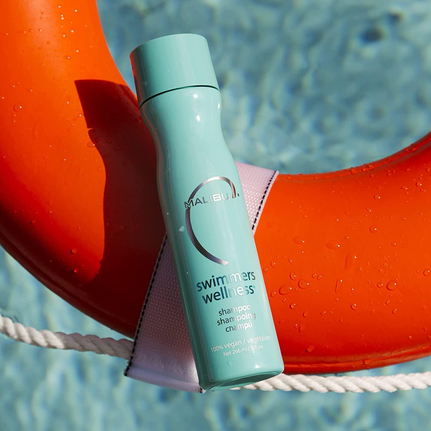 Malibu C Malibu C Swimmers Wellness Shampoo - Chlorine Shampoo for Swimmers to Combat Dry, Brittle Hair - Restores Texture Affected by Pool Elements - Sulfate Free Hair Care (9 oz)