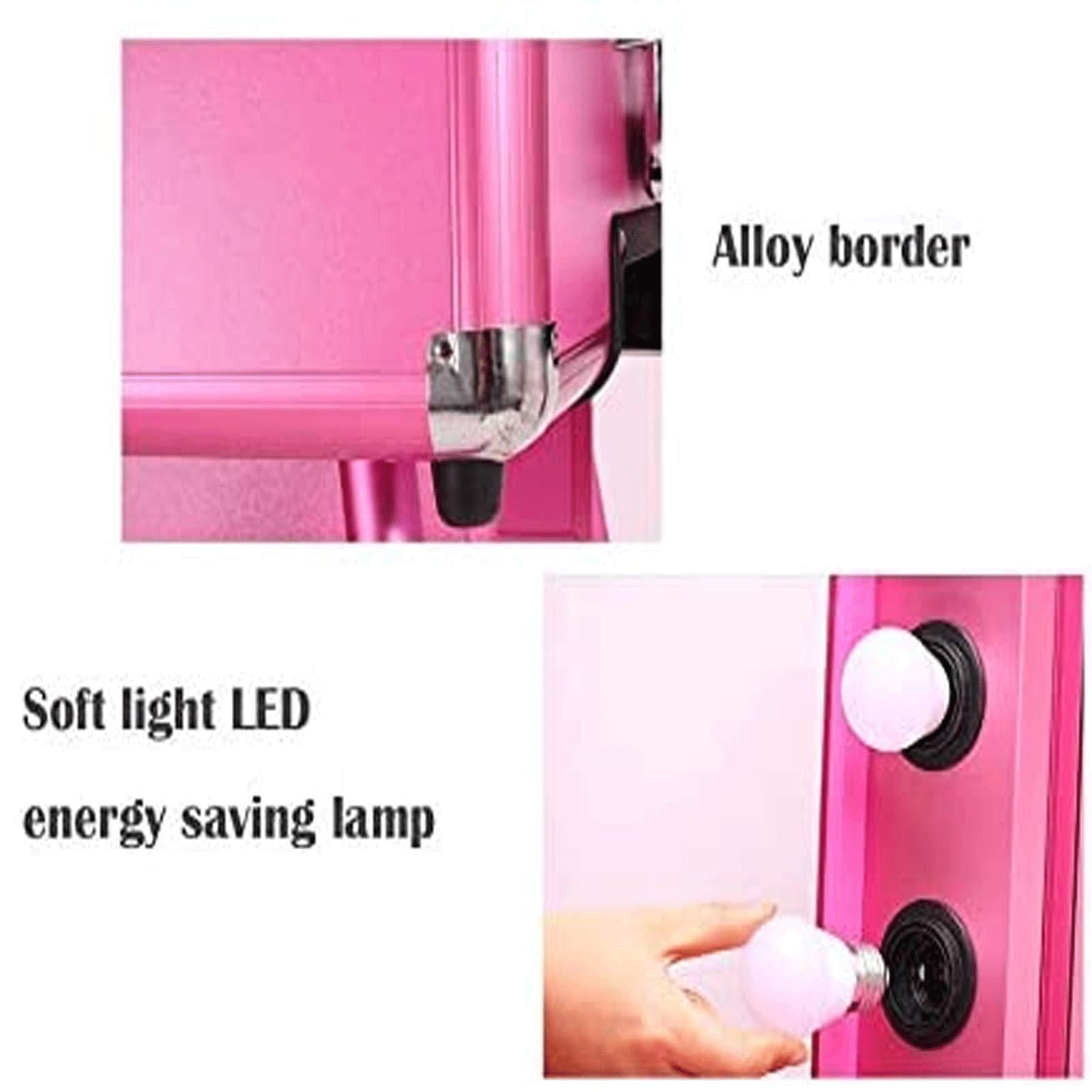 N \ A N A Makeup Trolley BoxPortable Beauty Cosmetic Organizer Box with 6 Lights Trolley Artist Rolling Studio Makeup Case Table Station Professional Artist Trolley Speaker & Code Lock & Full Screen