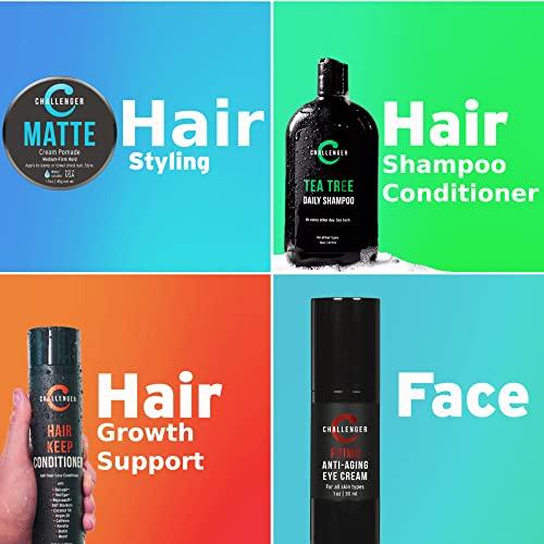 Challenger Challenger Men's Hair Keep Shampoo & Conditioner, 2X 10 Oz Bottles | Hair Growth Combo | DHT Blockers| w/Baicapil, Capixil, Rejuvasoft, HairSpa | Caffeine, Biotin, Argan Oil, Coconut Oil & more!