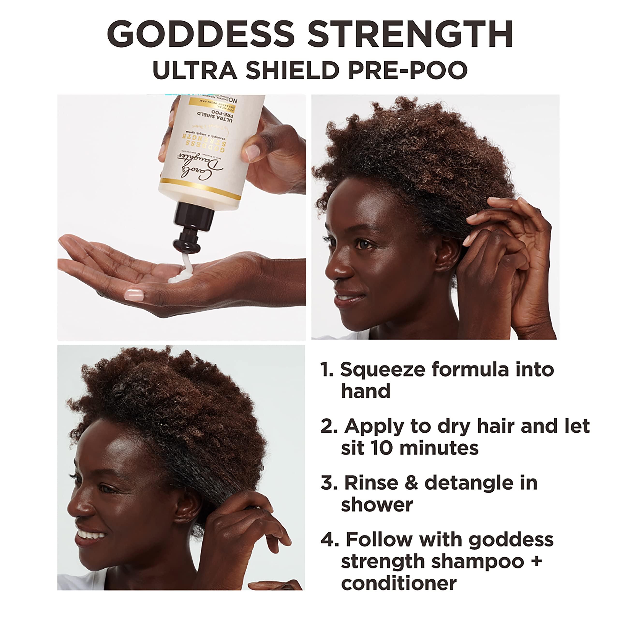 Carol's Daughter Carol\'s Daughter Goddess Strength Ultra Shield Pre Poo Hair Treatment for Wavy, Coily and Curly Hair, Protective Hair Detangler with Castor Oil for Weak Hair, 10.2 Fl Oz