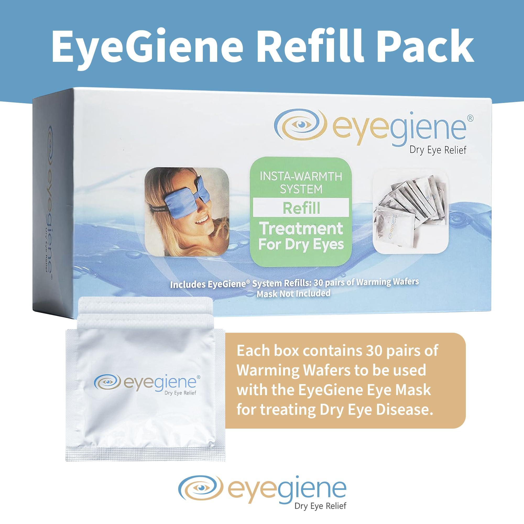 Eyedetec Medical, Inc. EyeGiene Refill - Insta-Warming Wafers for Self Heating Eye Mask Warm Compress for Eyes, Multi-Use Heat Treatment for Dryness, Styes, Blepharitis, Portable Heated Eye Mask for Dry Eyes, 30 Pairs