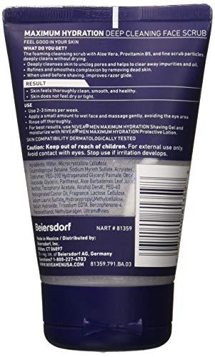 NIVEA NIVEA FOR MEN Original, Deep Cleaning Face Scrub 4.4 oz (Pack of 2)